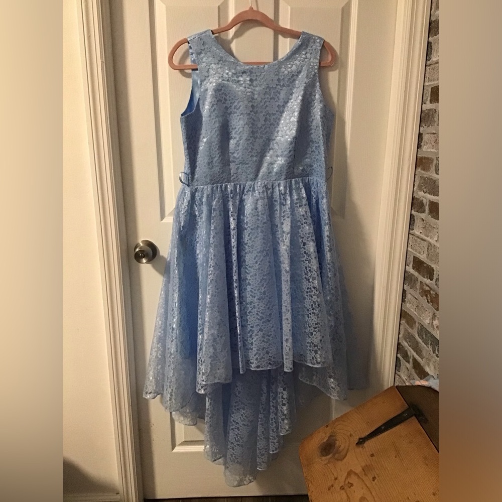Elegant Blue Sequin Kids Dress